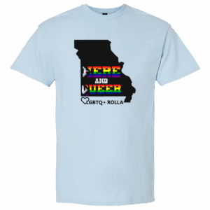 Here & Queer Missouri (Black background) - Gildan Ultra Cotton