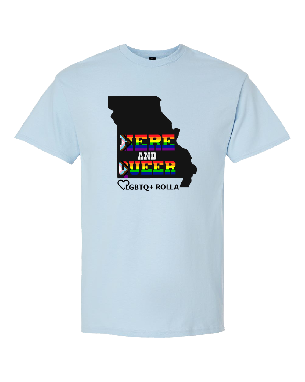 Here & Queer Missouri (Black background) - Gildan Ultra Cotton
